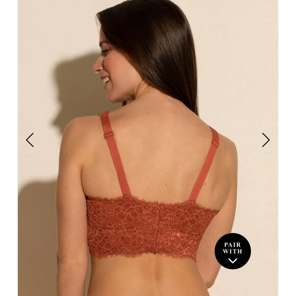 Cosabella - Pret A Porter Curvy Longline Bralette - XL - Sahara/Taaja Mango - Picture 2 of 10